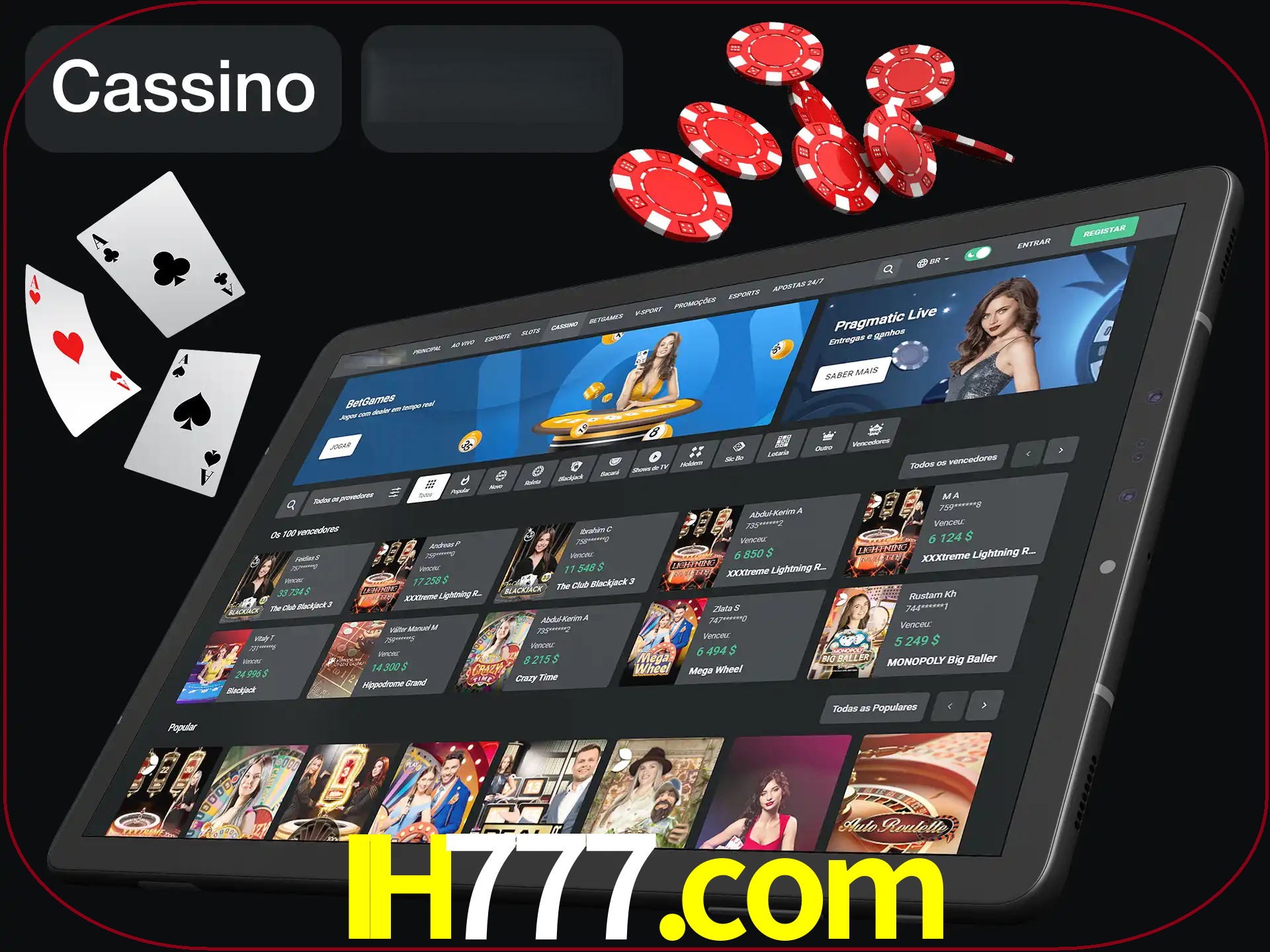 Jogue vários jogos de cassino em nosso cassino.