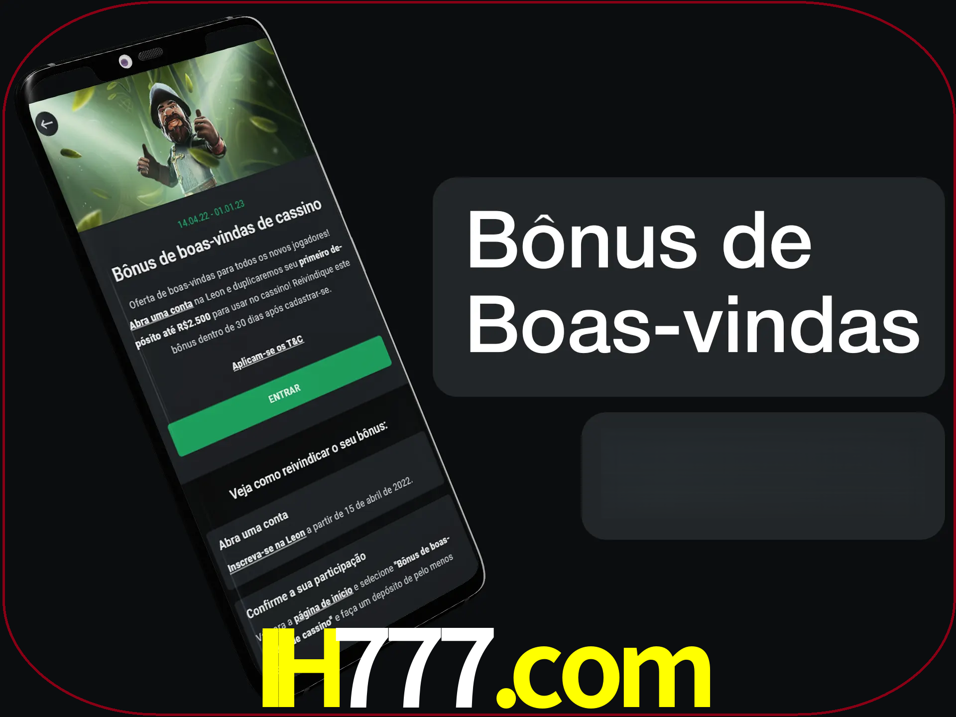 Não se esqueça de usar o bônus de boas-vindas.